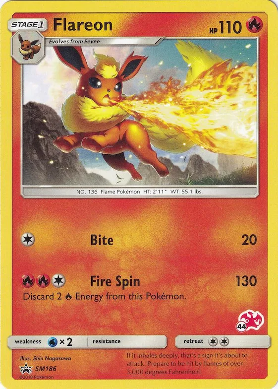 Flareon - SM186 (#44 Charizard Stamped) #sm186 – Battle Academy