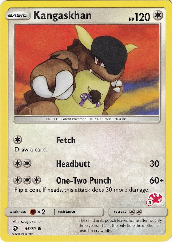 Kangaskhan (#4 Charizard Stamped) #55 – Battle Academy