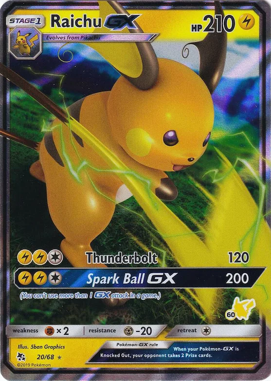 Raichu GX (#60 Pikachu Stamped) #20 – Battle Academy