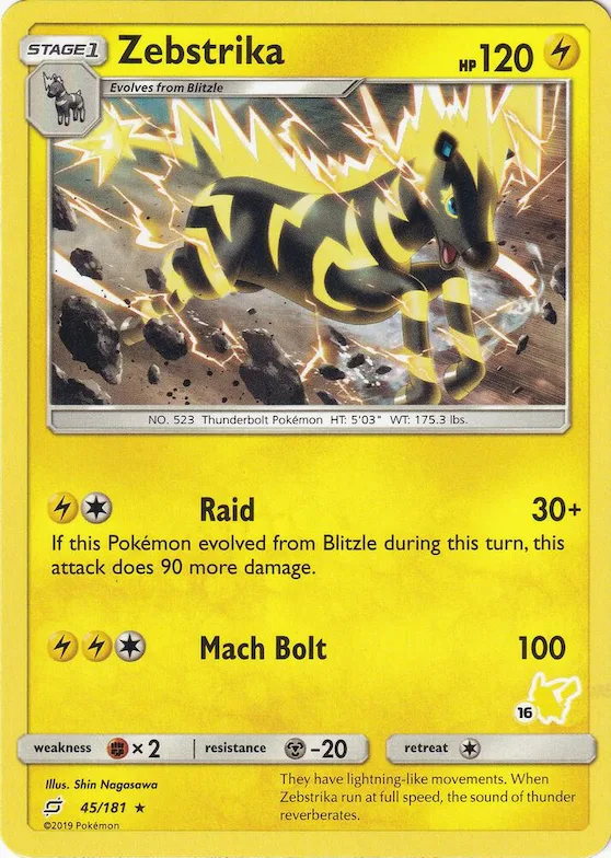 Zebstrika (#16 Pikachu Stamped) #45 – Battle Academy