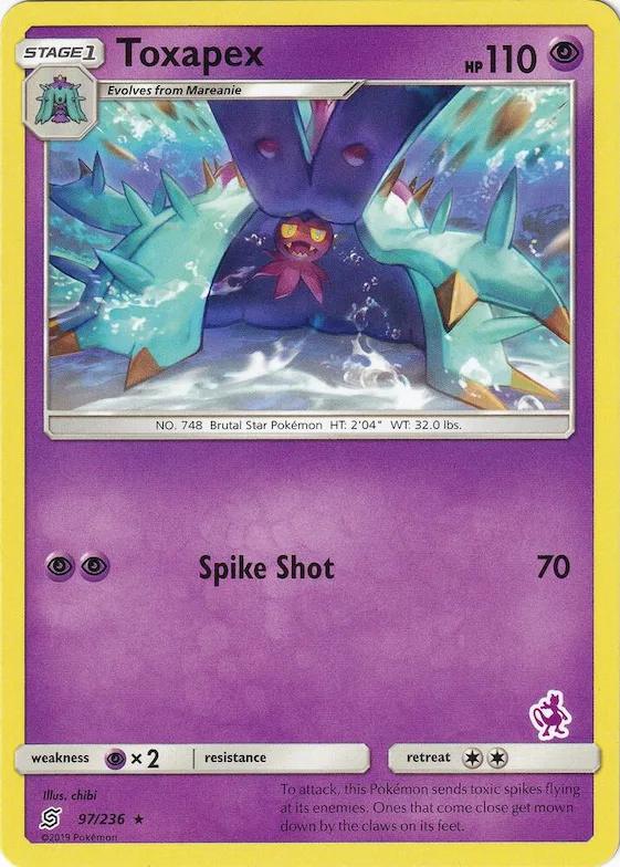 Toxapex (Mewtwo Stamped) #97 – Battle Academy
