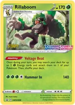 Rillaboom - SWSH006 (Prerelease) [Staff] #swsh6 – Sword & Shield Promo Cards