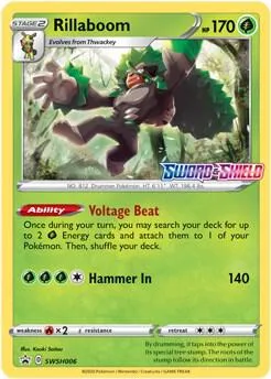 Rillaboom - SWSH006 (Prerelease) #swsh6 – Sword & Shield Promo Cards