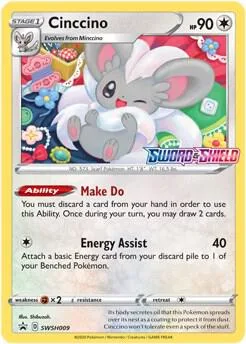 Cinccino - SWSH009 (Prerelease) #swsh9 – Sword & Shield Promo Cards