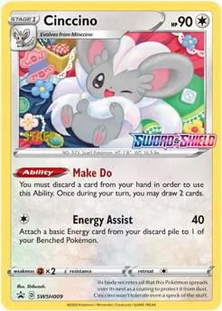 Cinccino - SWSH009 (Prerelease) [Staff] #swsh9 – Sword & Shield Promo Cards