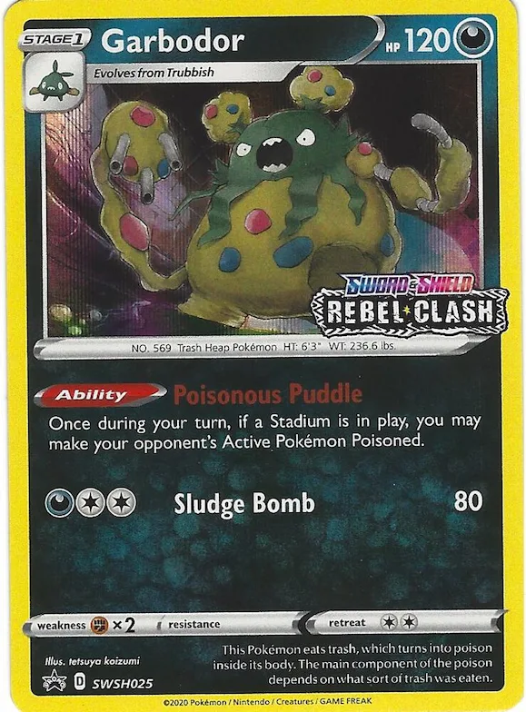 Garbodor - SWSH025 (Prerelease) #swsh25 – Sword & Shield Promo Cards