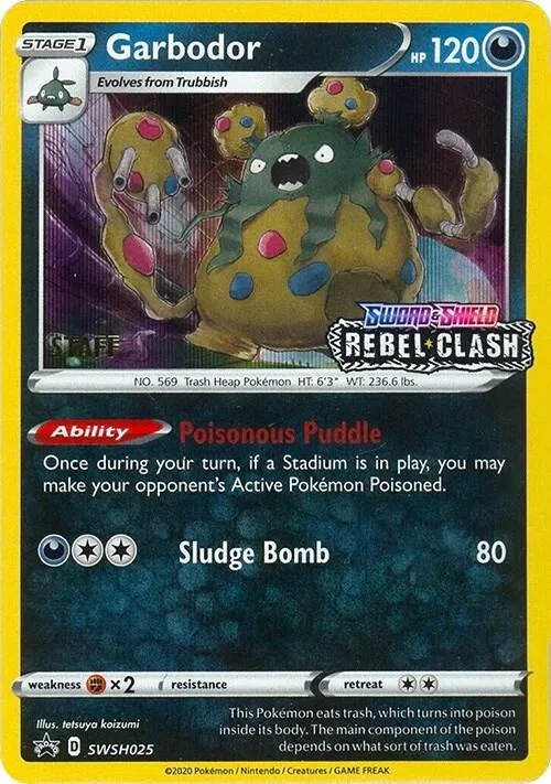 Garbodor - SWSH025 (Prerelease) [Staff] #swsh25 – Sword & Shield Promo Cards