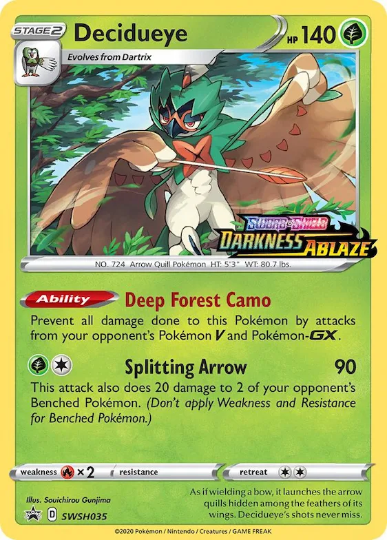 Decidueye - SWSH035 (Prerelease) #swsh35 – Sword & Shield Promo Cards