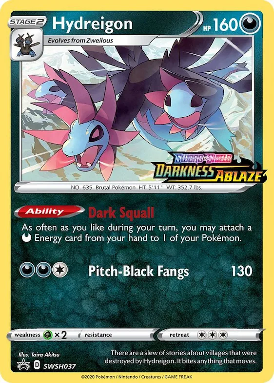 Hydreigon - SWSH037 (Prerelease) #swsh37 – Sword & Shield Promo Cards