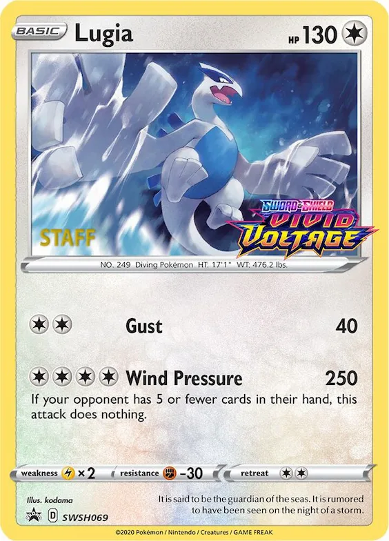 Lugia - SWSH069 (Prerelease) [Staff] #swsh69 – Sword & Shield Promo Cards