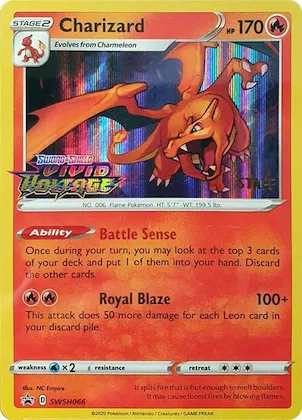 Charizard - SWSH066 (Prerelease) [Staff] swsh66 – SCSC Promokarten