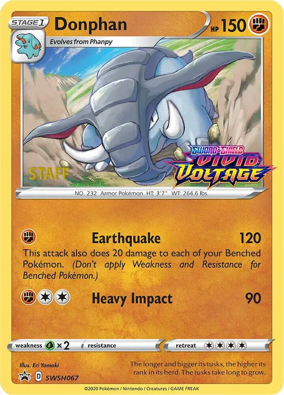 Donphan - SWSH067 (Prerelease) [Staff] #swsh67 – Sword & Shield Promo Cards