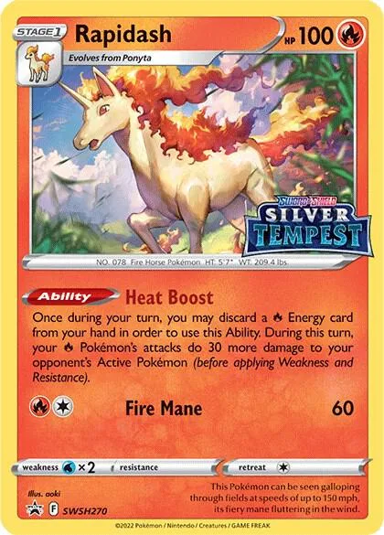 Rapidash - SWSH270 (Prerelease) #swsh270 – Sword & Shield Promo Cards