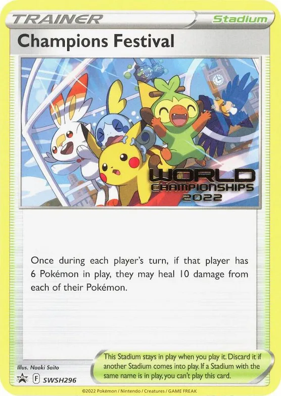 Champions Festival - SWSH296 (World Championships 2022) #swsh296 – Sword & Shield Promo Cards