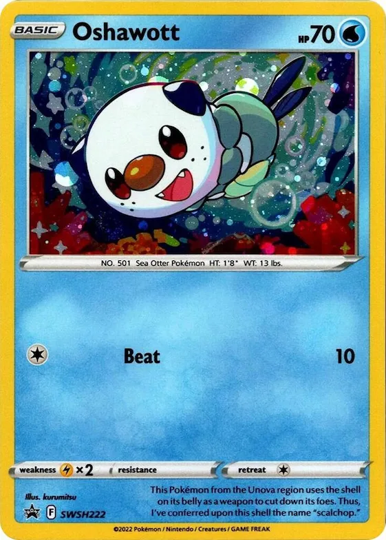 Oshawott - SWSH222 (Cosmo Holo) #swsh222 – Sword & Shield Promo Cards