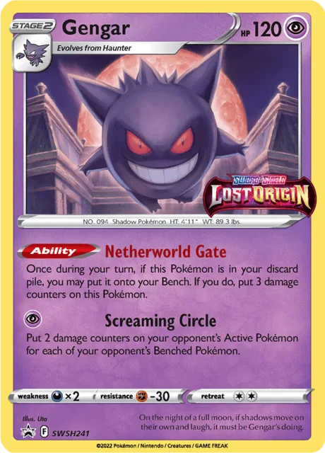 Gengar - SWSH241 (Prerelease) (Staff) #swsh241 – Sword & Shield Promo Cards