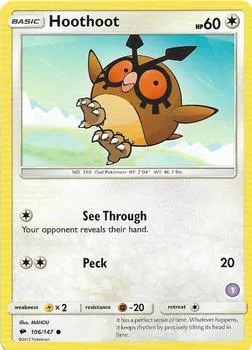 Hoothoot (1) #106 – SM Trainer Kit: Alolan Sandslash & Alolan Ninetales