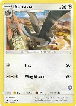 Staravia (4) #82 – SM Trainer Kit: Alolan Sandslash & Alolan Ninetales