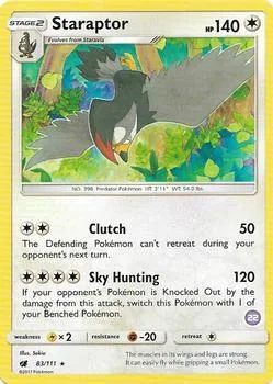 Staraptor (22) #83 – SM Trainer Kit: Alolan Sandslash & Alolan Ninetales