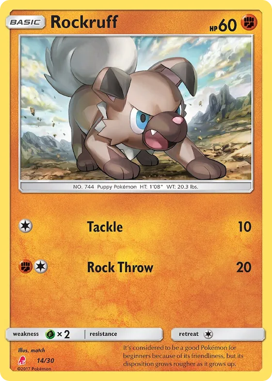Rockruff (#14) #14 – SM Trainer Kit: Lycanroc & Alolan Raichu