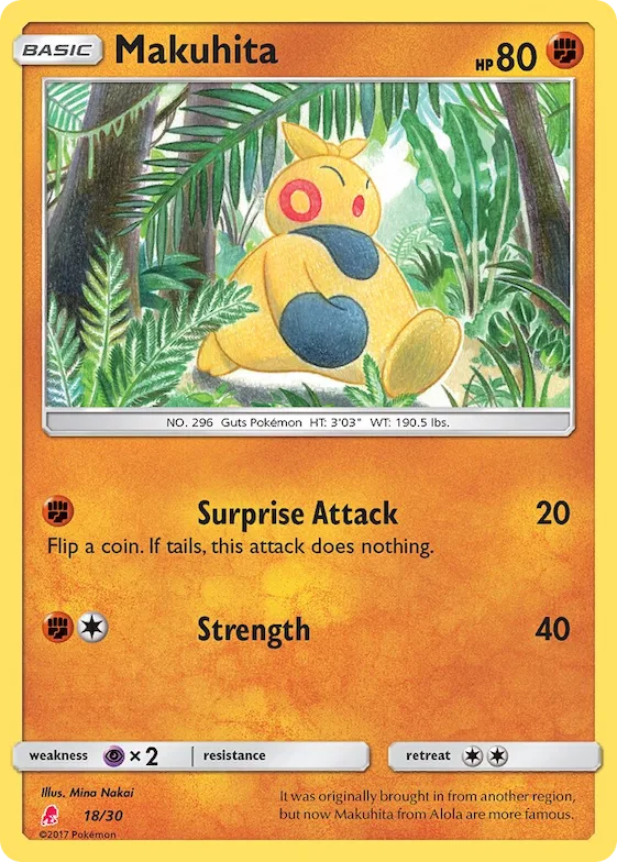 Makuhita #18 – SM Trainer Kit: Lycanroc & Alolan Raichu