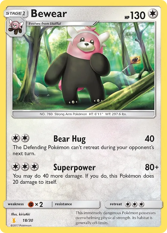 Bewear #18 – SM Trainer Kit: Lycanroc & Alolan Raichu