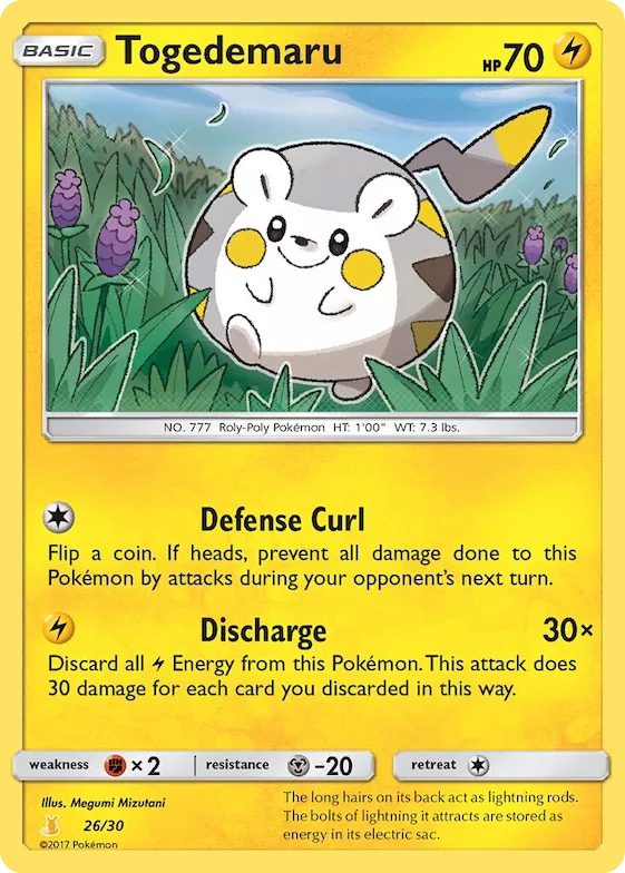 Togedemaru #26 – SM Trainer Kit: Lycanroc & Alolan Raichu