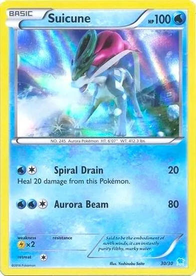 Suicune (30 - Holo) #30 – XY Trainer Kit: Sylveon & Noivern