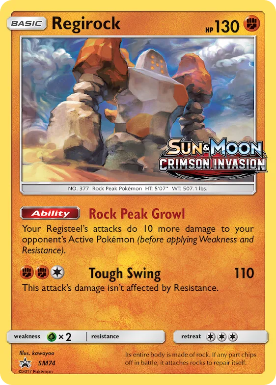 Regirock - SM74 (Prerelease) [Staff] #sm74 – SM Promos