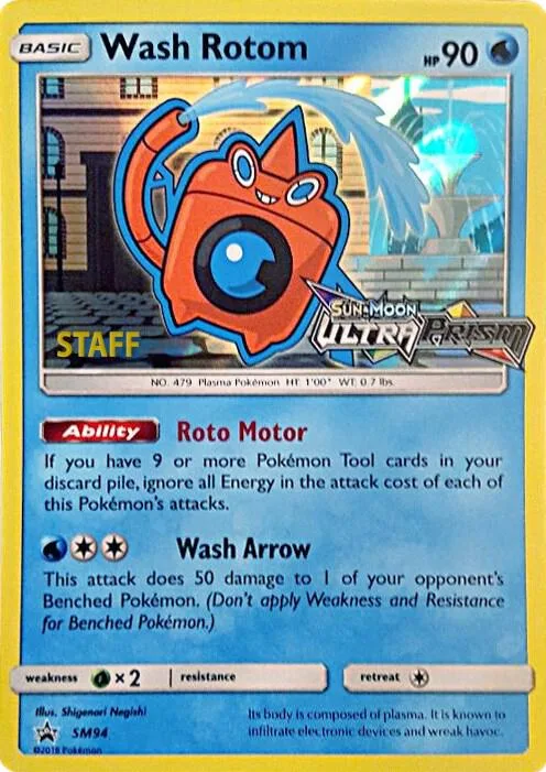 Wash Rotom - SM94 (Prerelease) [Staff] #sm94 – SM Promos