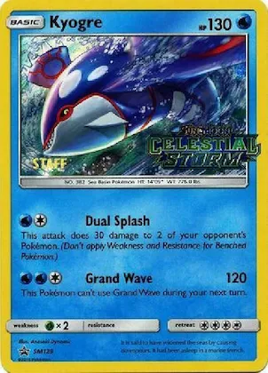 Kyogre - SM129 (Prerelease) [Staff] #sm129 – SM Promos