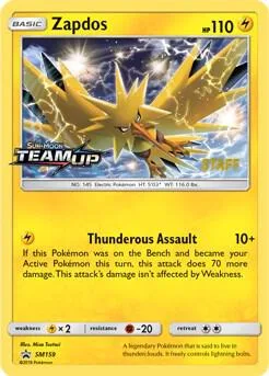 Zapdos - SM159 (Prerelease) [Staff] #sm159 – SM Promos