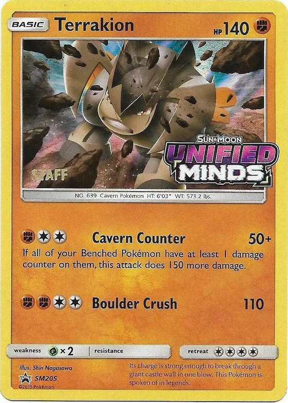 Terrakion - SM205 (Prerelease) [Staff] #sm205 – SM Promos