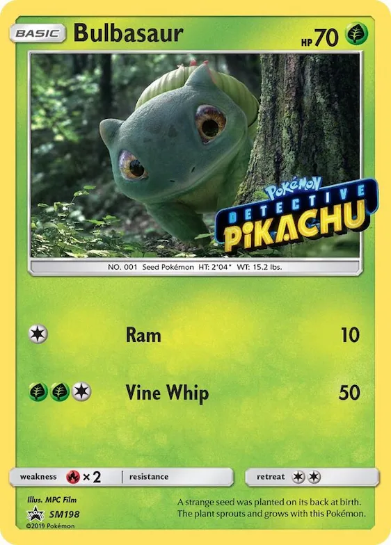 Bulbasaur - SM198 (Detective Pikachu Stamped) #sm198 – SM Promos