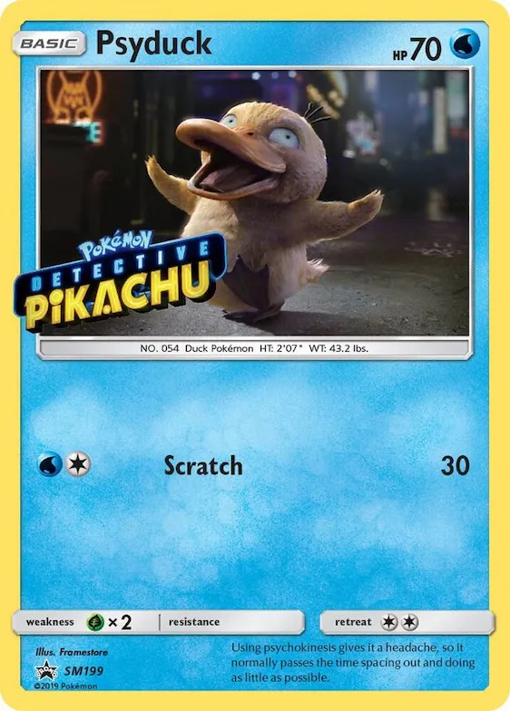 Psyduck - SM199 (Detective Pikachu Stamped) #sm199 – SM Promos