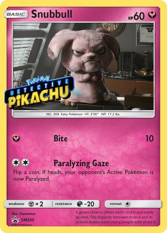 Snubbull - SM200 (Detective Pikachu Stamped) #sm200 – SM Promos
