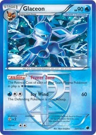 Glaceon (BW Plasma Freeze) #23 – XY Trainer Kit: Sylveon & Noivern