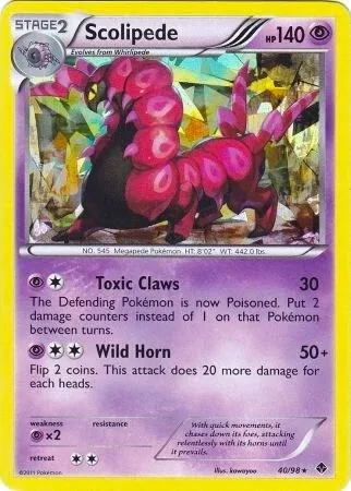 Scolipede (BW Emerging Powers) #40 – XY Trainer Kit: Sylveon & Noivern