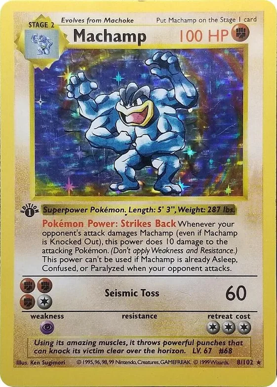 Machamp (Base Set Shadowless) #8 – XY Trainer Kit: Sylveon & Noivern