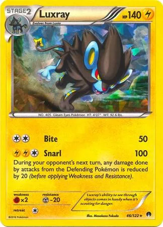 Luxray (Cracked Ice Holo) #46 – XY Trainer Kit: Sylveon & Noivern