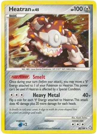 Heatran (DP Legends Awakened) #30 – XY Trainer Kit: Sylveon & Noivern