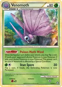Venomoth (HGSS Triumphant) #11 – XY Trainer Kit: Sylveon & Noivern