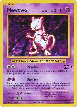 Mewtwo (Cracked Ice Holo) #51 – XY Trainer Kit: Sylveon & Noivern