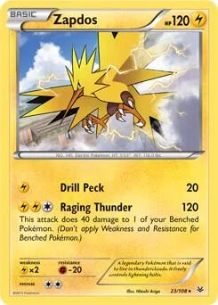 Zapdos (XY Roaring Skies) #23 – XY Trainer Kit: Sylveon & Noivern