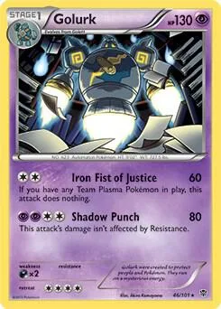 Golurk (BW Plasma Blast) #46 – XY Trainer Kit: Sylveon & Noivern