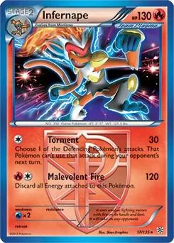 Infernape (BW Plasma Storm) #17 – XY Trainer Kit: Sylveon & Noivern