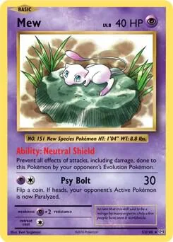 Mew (XY Evolutions) #53 – XY Trainer Kit: Sylveon & Noivern