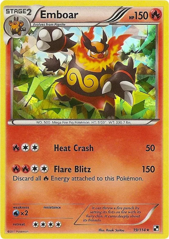 Emboar (Cracked Ice Holo) #19 – XY Trainer Kit: Sylveon & Noivern