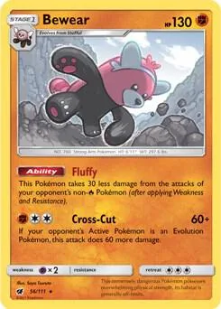 Bewear (Prerelease Kit Exclusive) #56 – XY Trainer Kit: Sylveon & Noivern