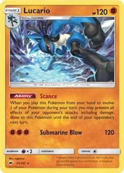 Lucario (SM - Burning Shadows) #71 – XY Trainer Kit: Sylveon & Noivern